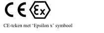 CE-teken met epsilon x